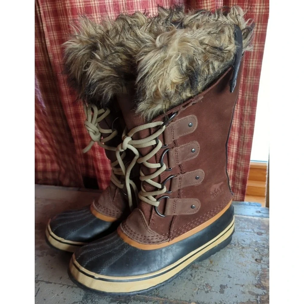 Sorel Boots Woman's 8 Mid Calf‎ Duck Boots Rubber & Leather READ DESCRIPTION